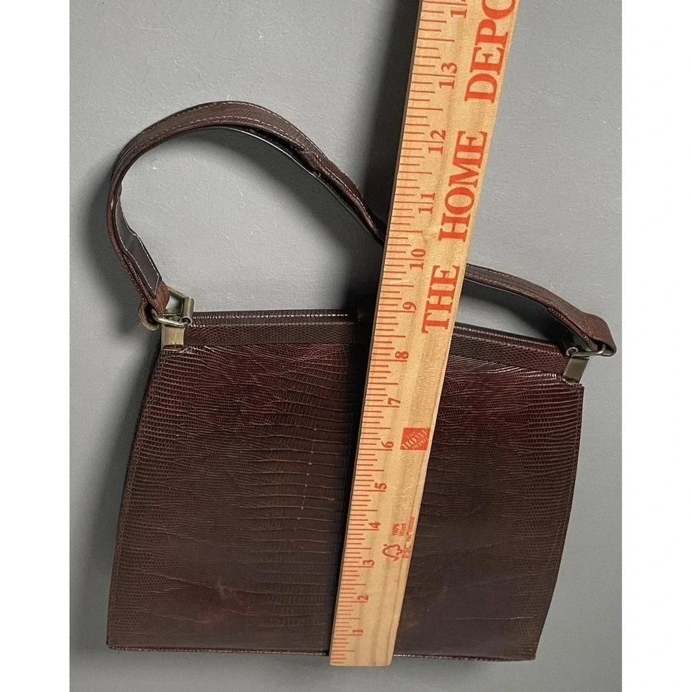 Vintage Bellestone Reptile Embossed Leather‎ Women's Satchel Handbag